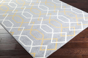 Livabliss Horizon Machine Woven Turkish Area Rug Medium Pile Accent for Entryway or Bath Slate, Mustard 8'10" x 12'6" HRZ1043-93126