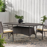 Christopher Knight Home® - Noble House - Corsica Multi Brown Pe Rectangle Dining Table