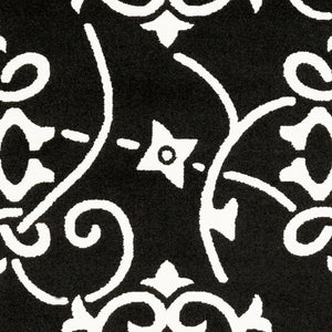 Livabliss Horizon Machine Woven Polypropylene Area Rug Turkey Made for Entryways and Kitchens Black, Cream 2' x 3' HRZ2304-23