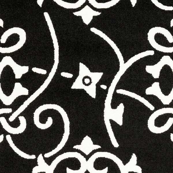 Livabliss Horizon Machine Woven Polypropylene Area Rug Turkey Made for Entryways and Kitchens Black, Cream 2' x 3' HRZ2304-23