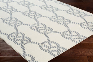 Livabliss Horizon Polypropylene Runner Rug Turkish Woven for Hallways and Entryways Slate, Cream 7'10" x 7'10" HRZ2309-710RD