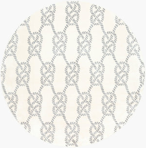 Livabliss Horizon Polypropylene Runner Rug Turkish Woven for Hallways and Entryways Slate, Cream 7'10" x 7'10" HRZ2309-710RD