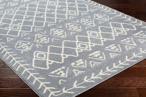 Livabliss Horizon Machine Woven Polypropylene Accent Rug Turkish Crafted for Entryways and High Traffic Zones Slate, Cream 2' x 3' HRZ2314-23