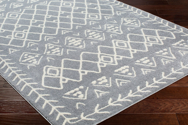 Livabliss Horizon Machine Woven Polypropylene Accent Rug Turkish Crafted for Entryways and High Traffic Zones Slate, Cream 2' x 3' HRZ2314-23