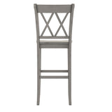 Homelegance By Top-Line Juliette X-Back Bar Height Chairs (Set of 2) Grey Rubberwood