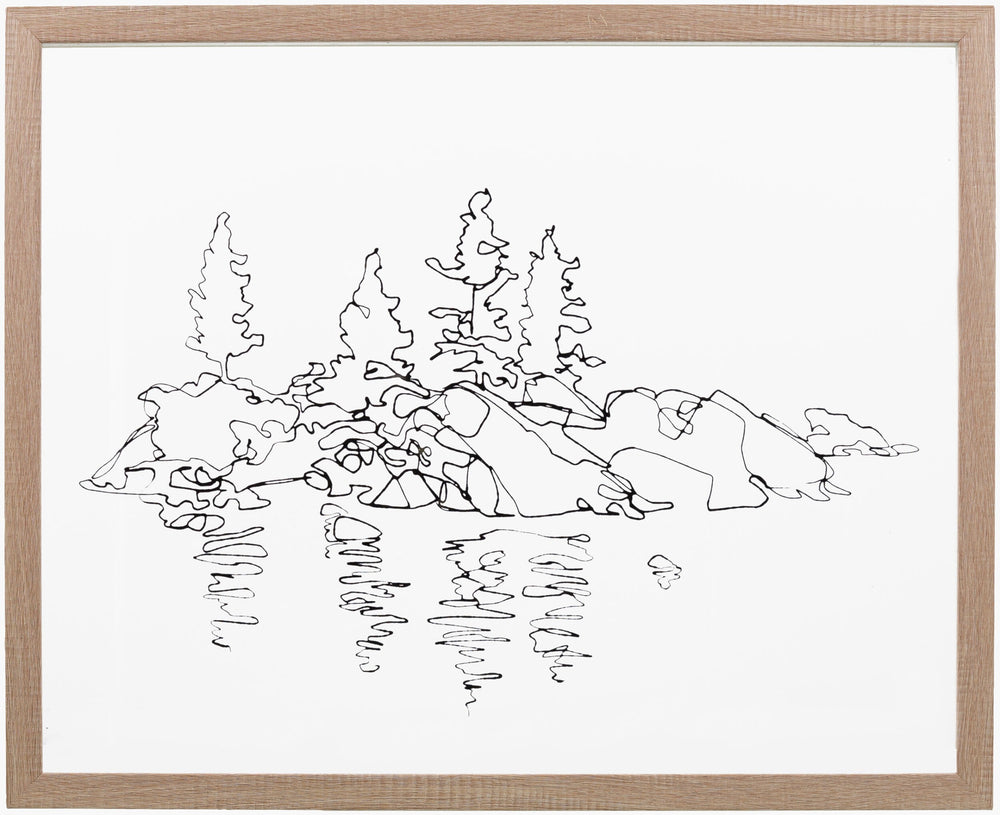 Surya Sachse Framed Art Wall Decor - 21"H X 17"W Minimalist Design For Modern Home Aesthetics Main, Black,Frame, Glass,Polystyrene Hse001-2117