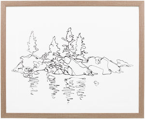 Surya Sachse Framed Art Wall Decor - 21"H X 17"W Minimalist Design For Modern Home Aesthetics Main, Black,Frame, Glass,Polystyrene Hse001-2117