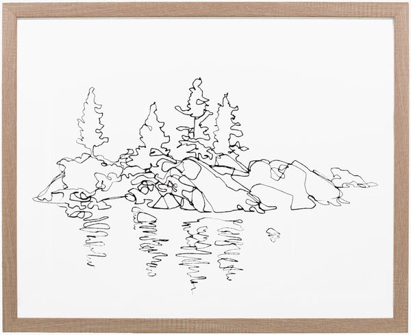 Surya Sachse Framed Art Wall Decor - 21"H X 17"W Minimalist Design For Modern Home Aesthetics Main, Black,Frame, Glass,Polystyrene Hse001-2117