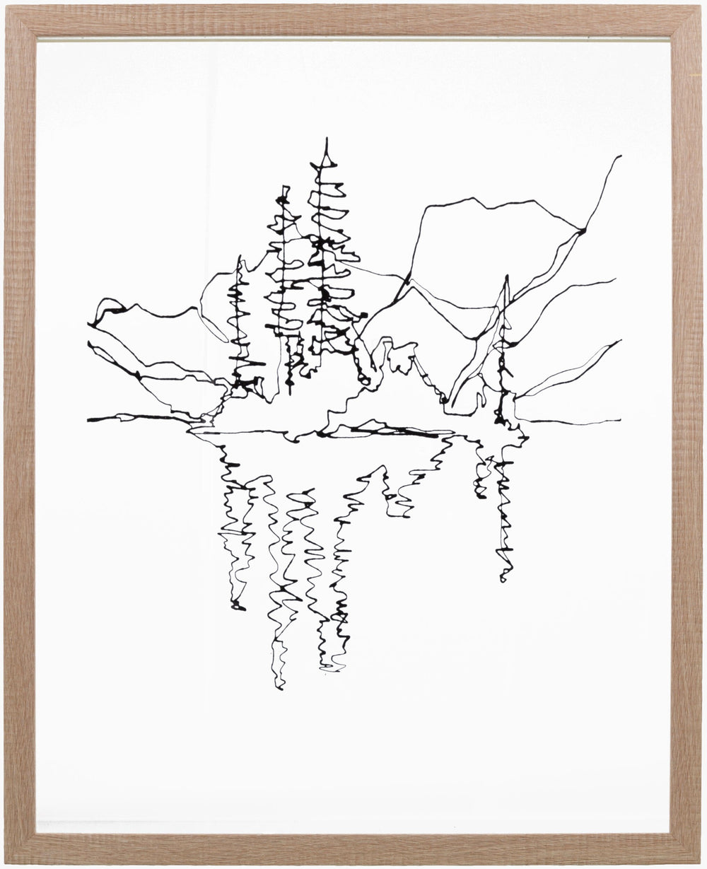 Surya Sachse Framed Art Wall Decor - 21"H X 17"W Minimalist Design For Modern Home Aesthetics Main, Black,Frame, Glass,Polystyrene Hse001-2117