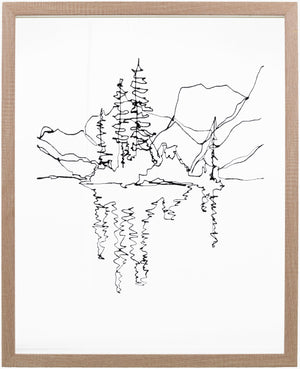 Surya Sachse Framed Art Wall Decor - 21"H X 17"W Minimalist Design For Modern Home Aesthetics Main, Black,Frame, Glass,Polystyrene Hse002-2117