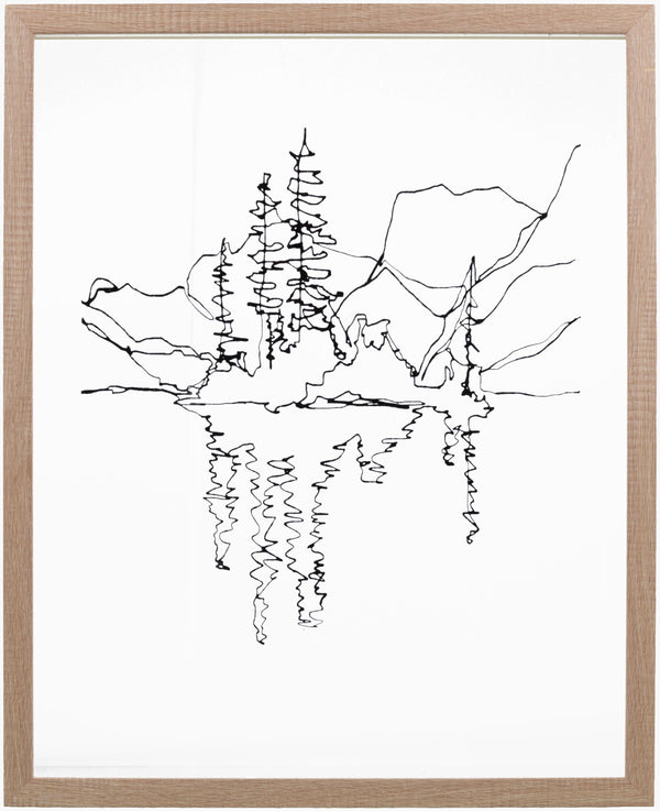 Surya Sachse Framed Art Wall Decor - 21"H X 17"W Minimalist Design For Modern Home Aesthetics Main, Black,Frame, Glass,Polystyrene Hse002-2117