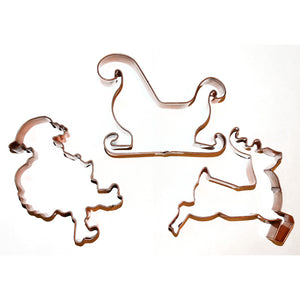 Cookie Cutter Set (1 Santa, 1 Reindeer, 1 Sleigh) HSET003/S3 Elk Home