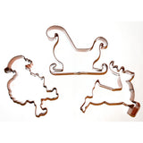 Cookie Cutter Set (1 Santa, 1 Reindeer, 1 Sleigh)