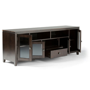 English Elm Cosmopolitan 72" Wide Tv Media Stand - Elegant Mahogany Brown With Ample Storage & Cable Management B136P159523