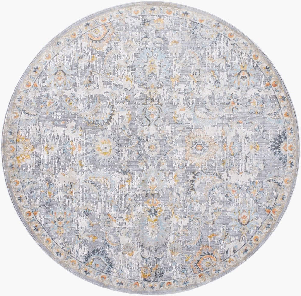 Livabliss Hassler Traditional Medallion Area Rug Turkish Woven Polypropylene Living Room Accent Taupe, Light Sl 6'7" x 6'7" HSL2303-67RD