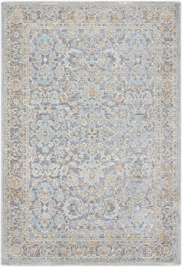 Livabliss Hassler Traditional Persian European Area Rug Machine Woven for Living and Dining Rooms Light Slate, Du 12' x 15' HSL2304-1215