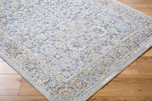 Livabliss Hassler Traditional Persian European Area Rug Machine Woven for Living and Dining Rooms Light Slate, Du 7'10" x 7'10" HSL2304-710RD