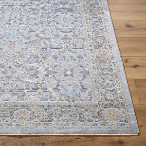 Livabliss Hassler Traditional Persian European Area Rug Machine Woven for Living and Dining Rooms Light Slate, Du 7'10" x 7'10" HSL2304-710RD
