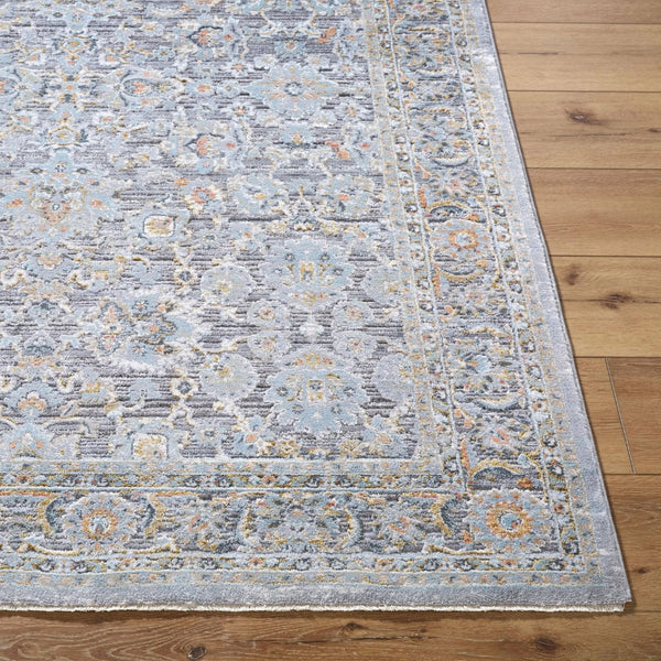 Livabliss Hassler Traditional Persian European Area Rug Machine Woven for Living and Dining Rooms Light Slate, Du 7'10" x 7'10" HSL2304-710RD