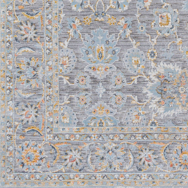 Livabliss Hassler Traditional Persian European Area Rug Machine Woven for Living and Dining Rooms Light Slate, Du 7'10" x 7'10" HSL2304-710RD
