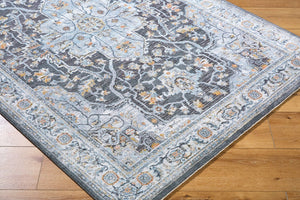 Livabliss Hassler Traditional Square Area Rug Machine Woven Polypropylene for Living Dining Rooms Charcoal, Black 9' x 12'2" HSL2305-9122