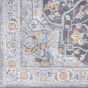 Livabliss Hassler Traditional Square Area Rug Machine Woven Polypropylene for Living Dining Rooms Charcoal, Black 9' x 12'2" HSL2305-9122