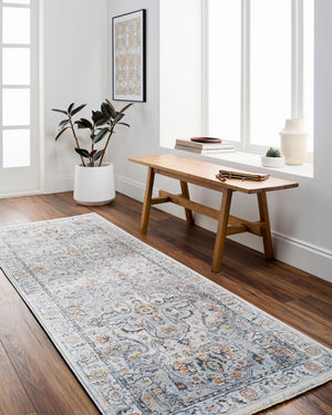 Livabliss Hassler Medallion Square Area Rug with Fringe Trim for Living and Dining Rooms HSL2306-67RD