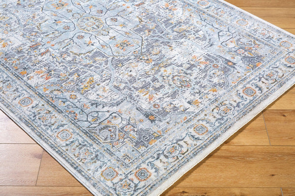 Livabliss Hassler Medallion Square Area Rug with Fringe Trim for Living and Dining Rooms HSL2306-67RD