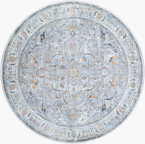 Livabliss Hassler Medallion Square Area Rug with Fringe Trim for Living and Dining Rooms HSL2306-67RD