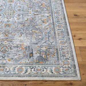 Livabliss Hassler Medallion Square Area Rug with Fringe Trim for Living and Dining Rooms HSL2306-67RD