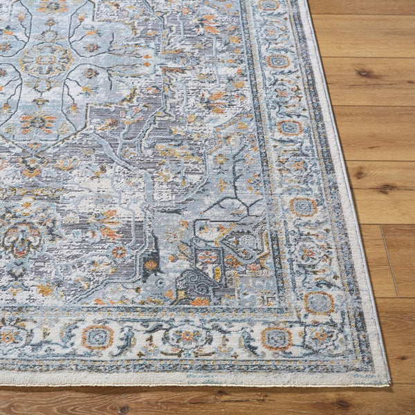 Livabliss Hassler Medallion Square Area Rug with Fringe Trim for Living and Dining Rooms HSL2306-67RD