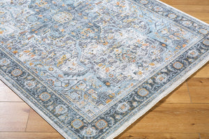 Livabliss Hassler Traditional Machine Woven Polypropylene Area Rug for Living and Dining Rooms Light Slate, Ch 7'10" x 7'10" HSL2307-710RD
