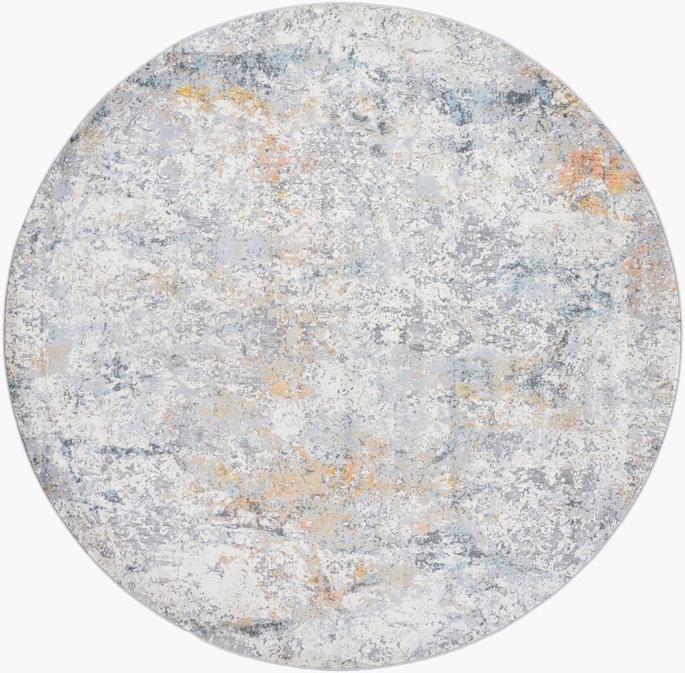 Livabliss Hassler Geometric Turkish Woven Area Rug Polypropylene Blend for Large Living Spaces Light Slate, Ta 7'10" x 7'10" HSL2308-710RD