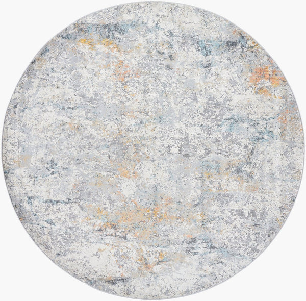 Livabliss Hassler Geometric Turkish Woven Area Rug Polypropylene Blend for Large Living Spaces Light Slate, Ta 7'10" x 7'10" HSL2308-710RD