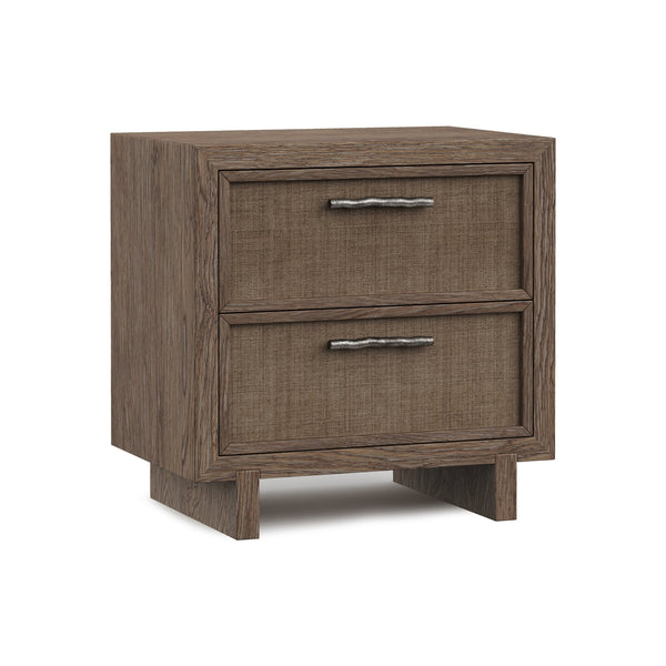 Bernhardt Bernhardt Rustic Modern Casa Paros Nightstand With Woven Drawer Fronts, Soft-Close Drawers & Usb Charging 317219