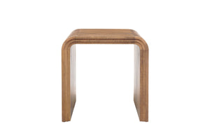Porter Designs Porter Palencia Solid Mango Wood End Table – Stunning Waterfall Design For Organic Elegance At Home Natural Wood 05-117-07-3098