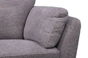 Porter Designs Porter Marley Boucle Fabric Loveseat In Soft Gray - Chic Contemporary Design With Flared Arms Gray Fabric 01-168-02-3574