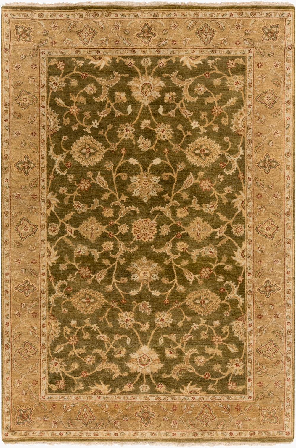 Surya History Hst-7000 2' X 3' Exotic Handmade Rug - Luxurious High Pile, Unique Design For Any Space Tan Wool Hst7000-69