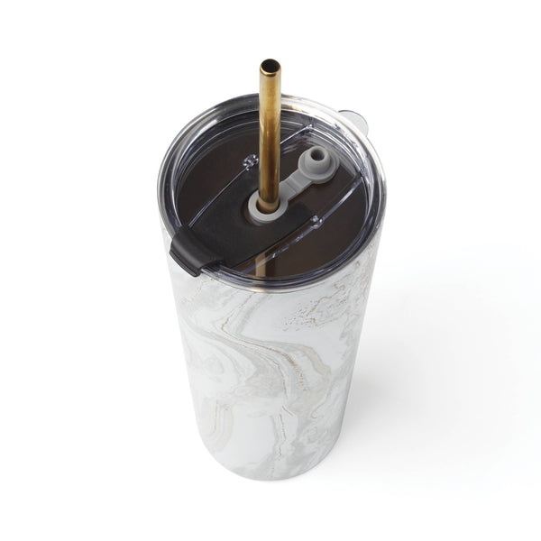 Lenox Cambridge 24 Oz White Geo Insulated Tumblers, Set of 2 NO COLOR METAL E9516WHCB2DS