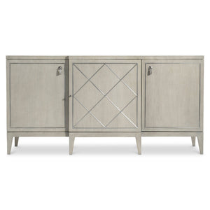 Bernhardt Bernhardt Cornelia Buffet With Nebbia Ash, Brushed & Glazed Stainless Diamond Inlay, Soft-Close Doors 331131