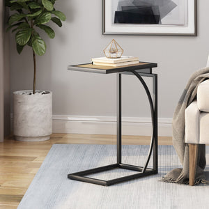 Christopher Knight Home® - Noble House - Barrybrooke Modern Industrial C-Shaped End Table, Antique Brown and Black