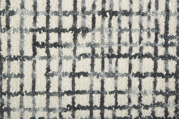 Feizy Rugs Maddox Hand-tufted Wool Abstract Rug In Soft Neutrals And Deep Blues For Contemporary Spaces Ivory,Gray,Black Wool Mdx8630fivychle10