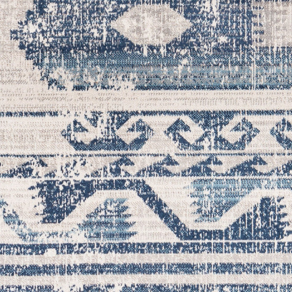 Livabliss Huntington Beach Flatweave Polyester Area Rug Global Style for Living Room or Patio Navy, Denim 7'10" x 10' HTB2307-71010