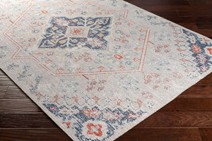 Livabliss Huntington Beach Global Inspired Machine Woven Polyester Area Rug for Living Room Light Gray, Dar 5'3" x 7' HTB2310-537