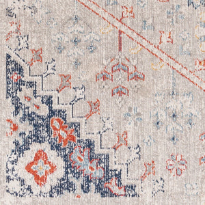Livabliss Huntington Beach Global Inspired Machine Woven Polyester Area Rug for Living Room Light Gray, Dar 5'3" x 7' HTB2310-537