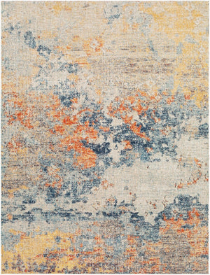 Livabliss Huntington Beach Flatweave Outdoor Polyester Rug Modern Patio Deck Living Area Orange, Saffron 5'3" x 7' HTB2325-537