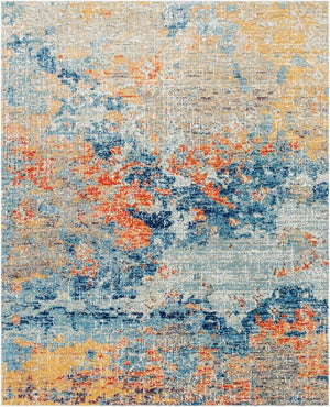 Livabliss Huntington Beach Flatweave Outdoor Polyester Rug Modern Patio Deck Living Area Orange, Saffron 7'10" x 10' HTB2325-71010