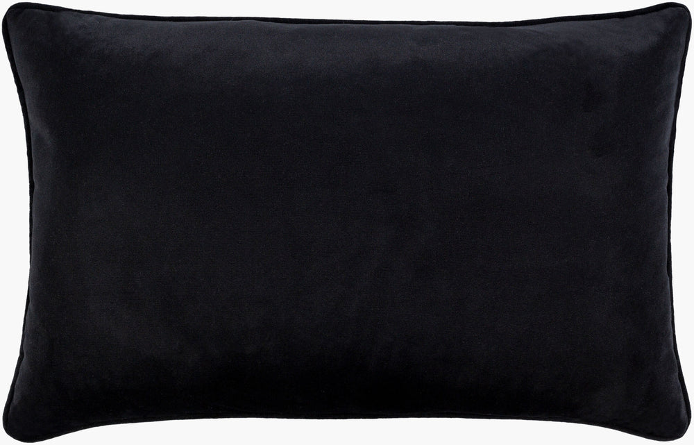 Surya Horticulture Cozy Cottage 14"L X 22"W Lumbar Pillow - Stylish, Durable, And Easy Care Comfort Accessory Black Polyester,Polyester Htc003-2214d