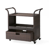 Christopher Knight Home® - Noble House - Corona Outdoor Wicker Bar Cart