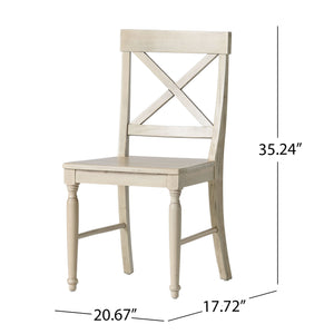 English Elm Acacia Wood X-back Dining Chairs Set of Two Farmhouse Country Seating Antique Finish 57366.00